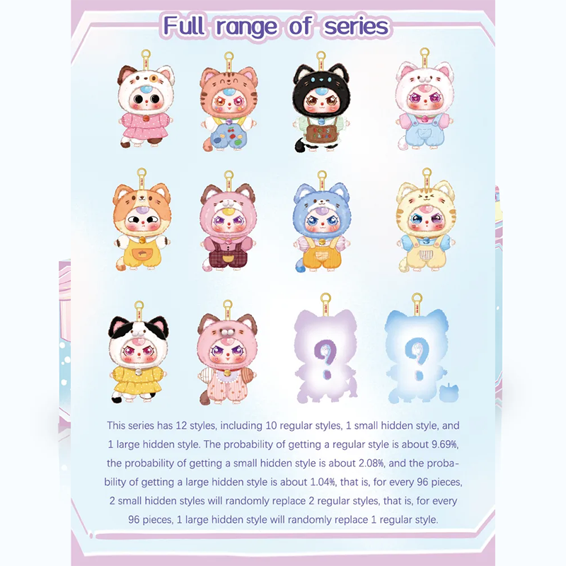 Baby Three Cat Wardrobe Blind Box
