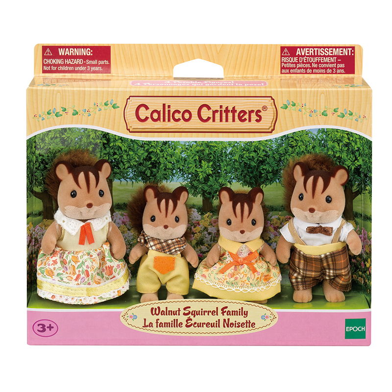Calico Critters Walnut Squirrel Family